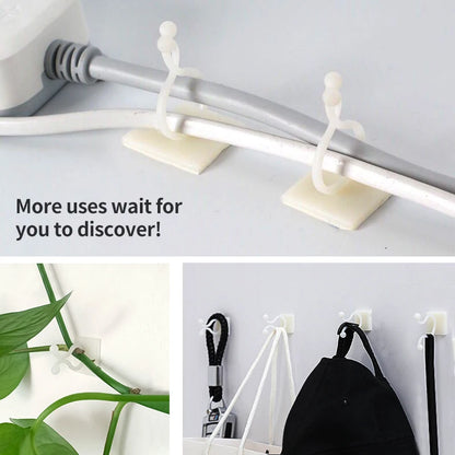 Self-Adhesive Plant Climbing Wall Clips for Vines & Cable Management