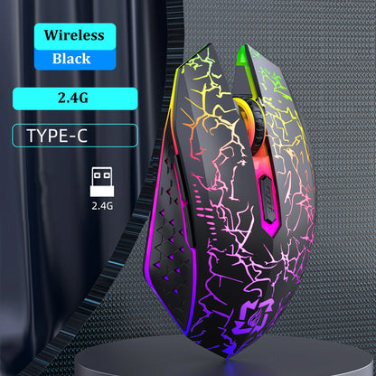 Silent RGB Wireless Gaming Mouse with Type-C Charging