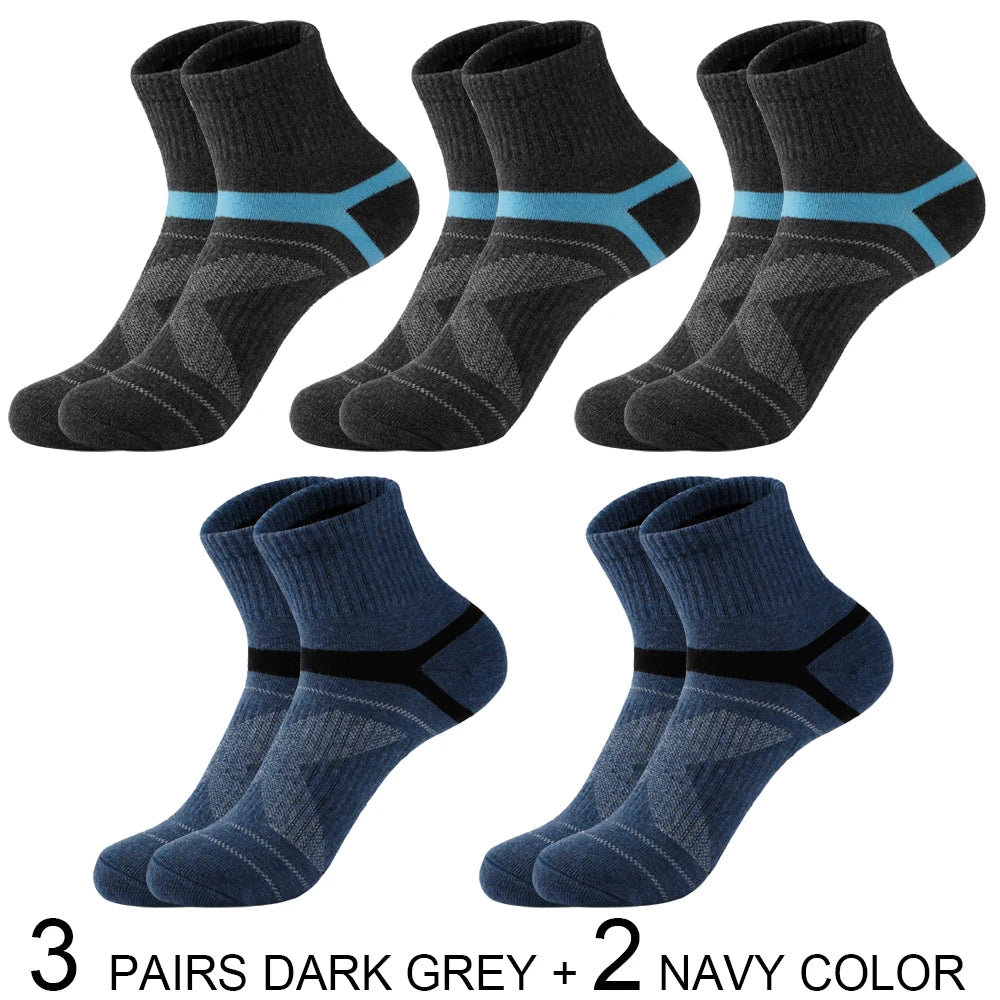 Men’s Cotton Sports Crew Socks 5 Pairs