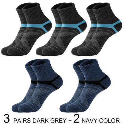 Men’s Cotton Sports Crew Socks 5 Pairs