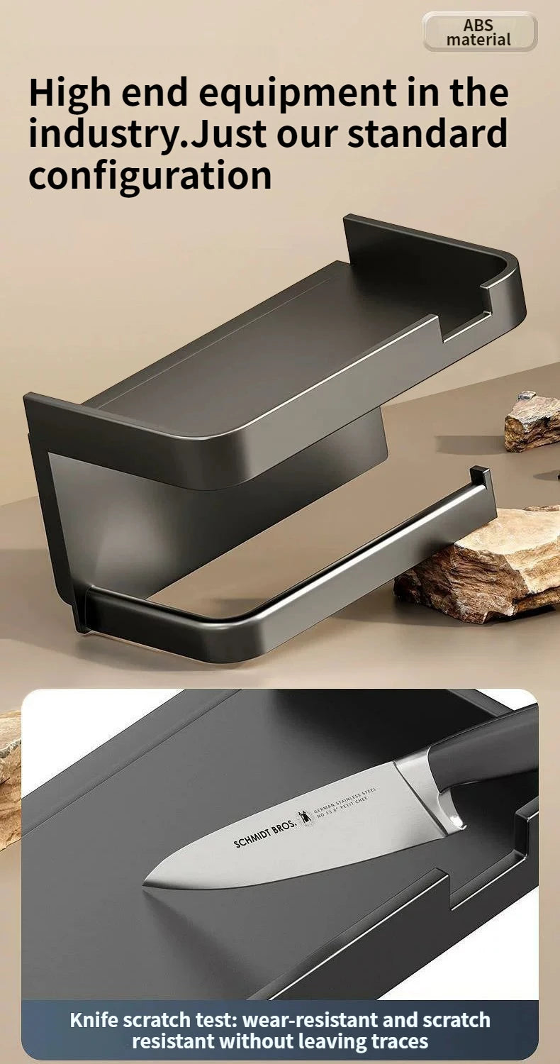 Wall-Mounted Toilet Paper Holder with Storage Shelf