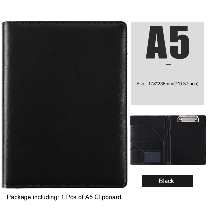 A5/B5 Executive Leather Padfolio Clipboard
