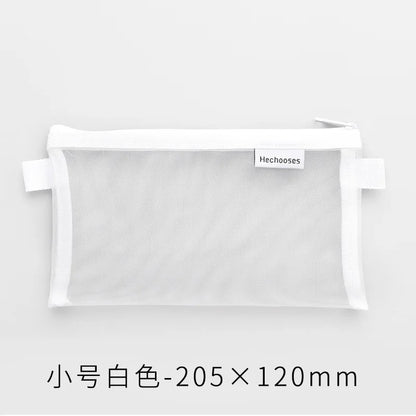 Large Capacity Transparent Mesh Pencil Case