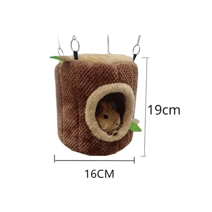 Tree Stump Hamster Hanging Nest