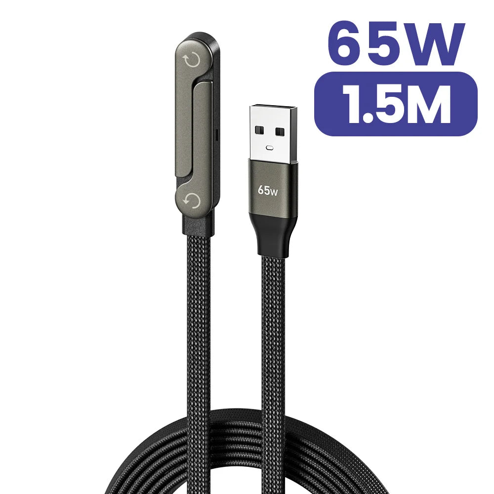 Elough 65W USB-C Fast Charging Cable with Phone Stand