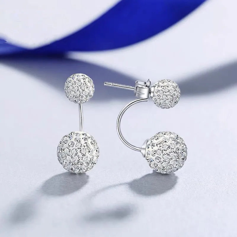 Crystal Ball Stud Earrings