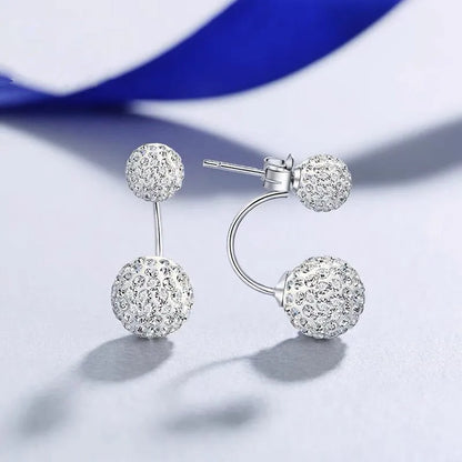 Crystal Ball Stud Earrings