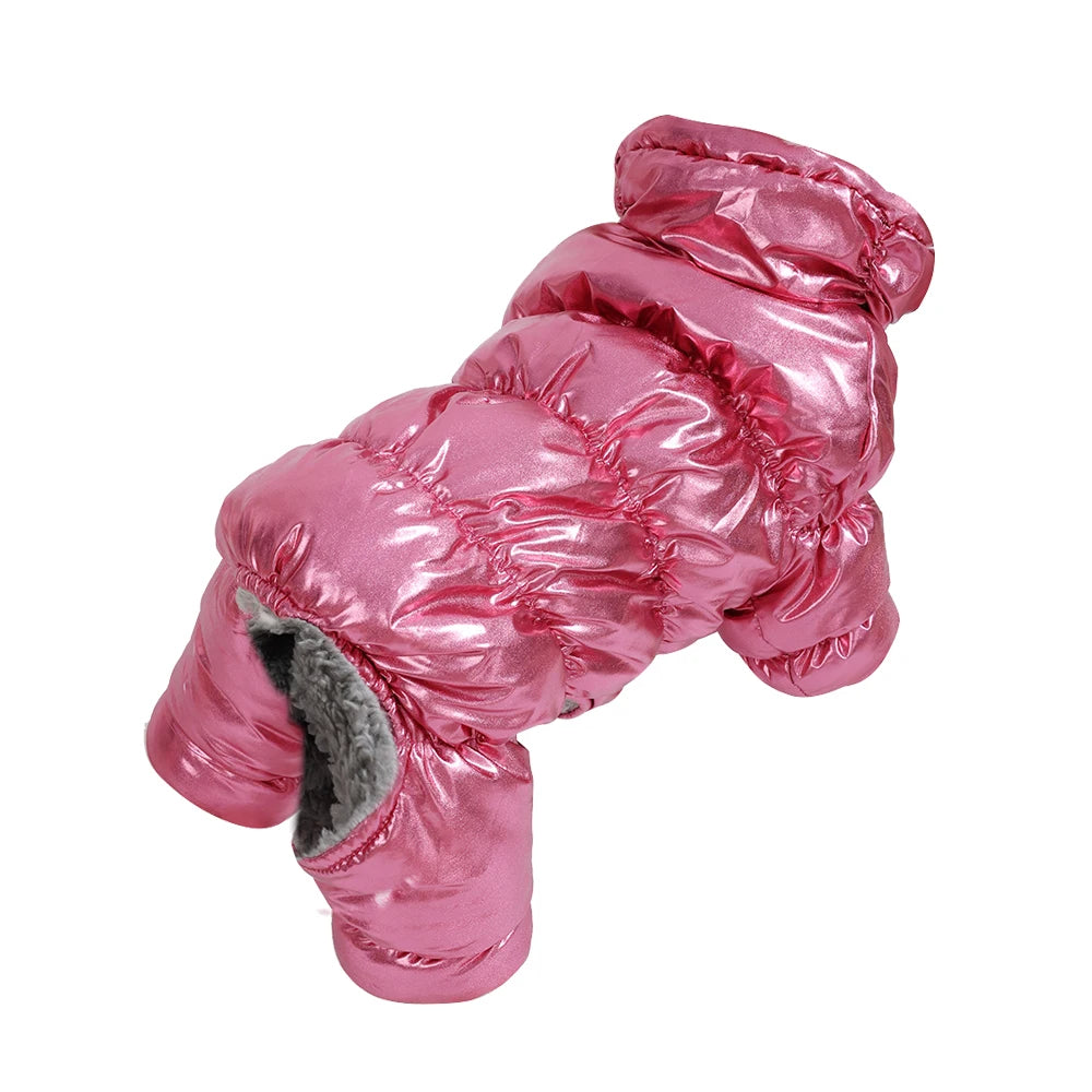 Winter Waterproof Dog Jumpsuit with Warm Fleece Lining