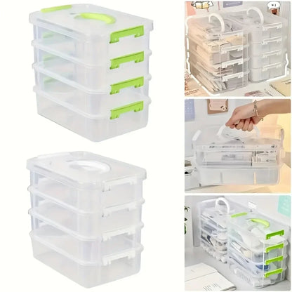 Stackable Transparent Storage Organiser Boxes