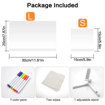 LED Acrylic Erasable Message Board with USB Light