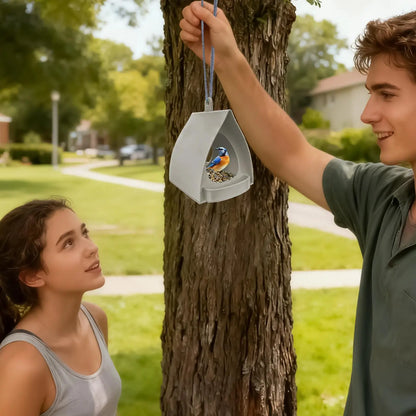 Large Capacity Hanging Bird Feeder for Outdoor Gardens