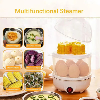 220V Multifunctional Electric Egg Boiler Double Layers Egg Cooker