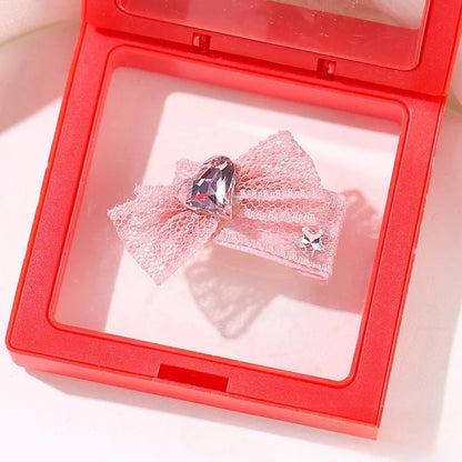 Pink Satin Pet Hairpin