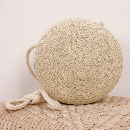 Round Straw Crossbody Bag