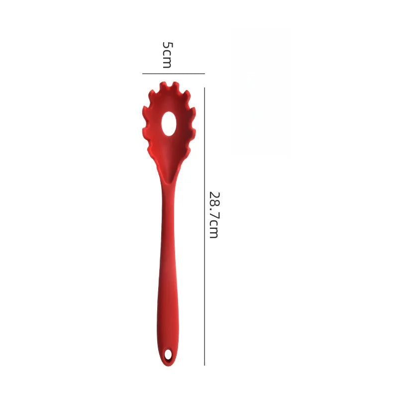 Silicone Pasta Colander Spoon with Long Handle