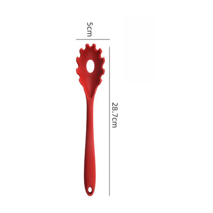 Silicone Pasta Colander Spoon with Long Handle
