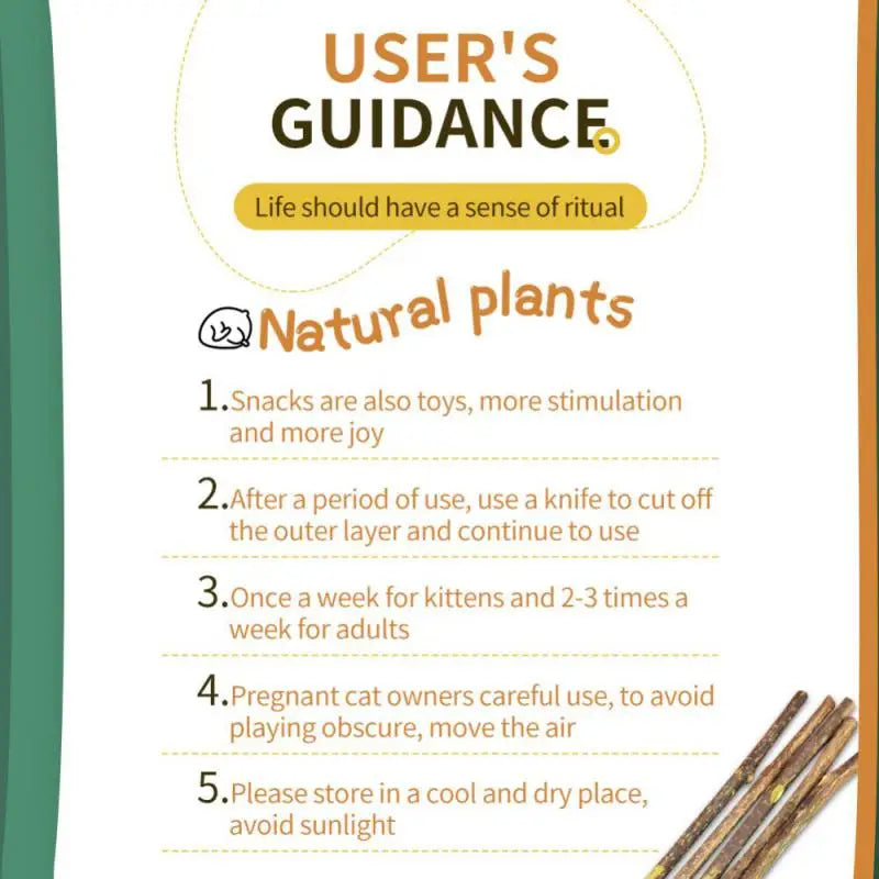 Natural Silvervine Cat Chew Sticks
