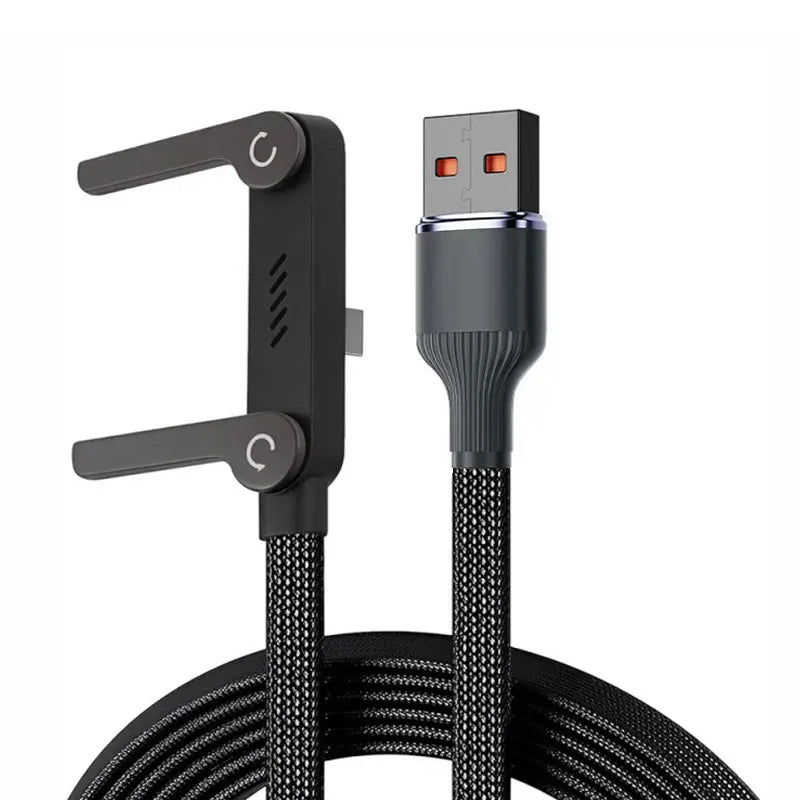 240W PD Fast Charging USB-C to USB-C Cable with Phone Stand