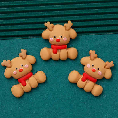 10-Piece Mini Christmas Resin Cabochon Set