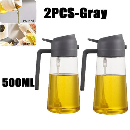 2-in-1 Oil Sprayer & Dispenser Bottle for Cooking