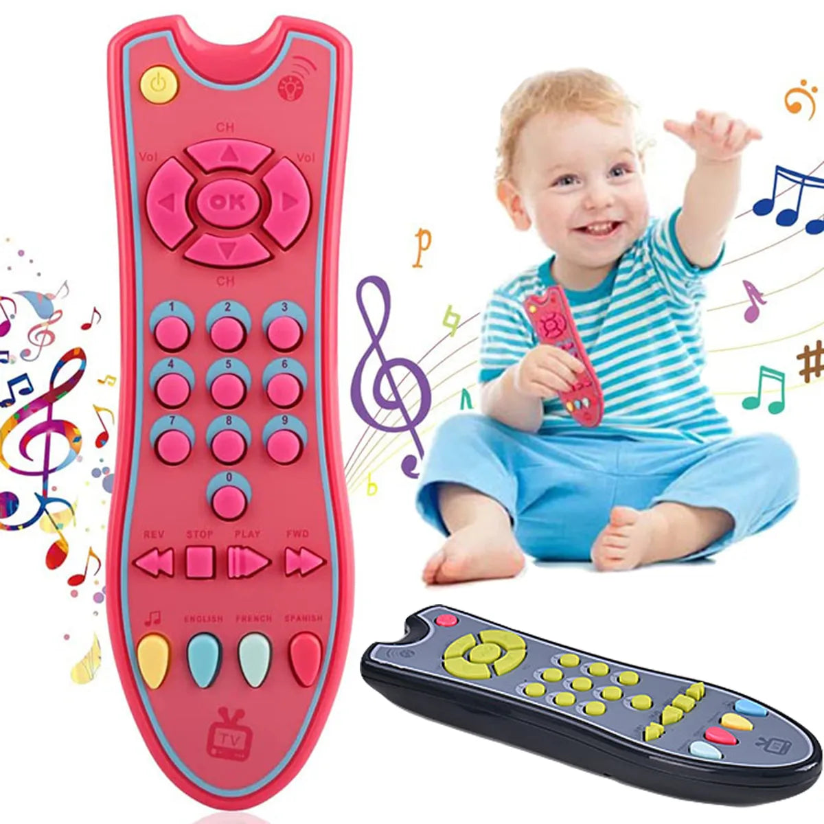 Music Mobile Phone TV Remote Control Baby Early Educational Toy