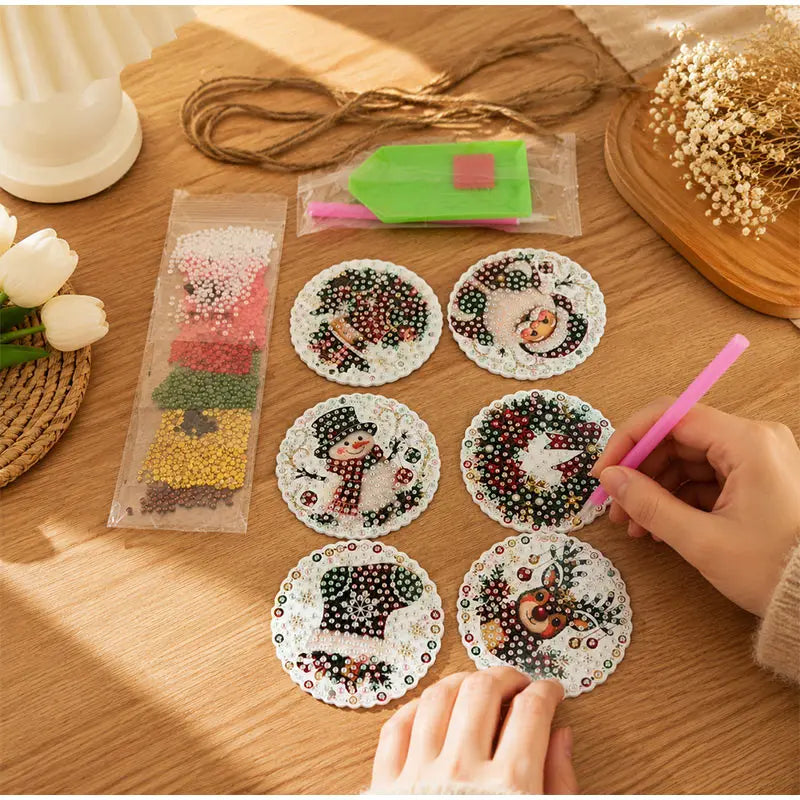 DIY Christmas Diamond Painting Ornament Kit