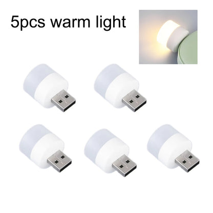 5pcs Mini USB Plug Lamp 5V Super Bright