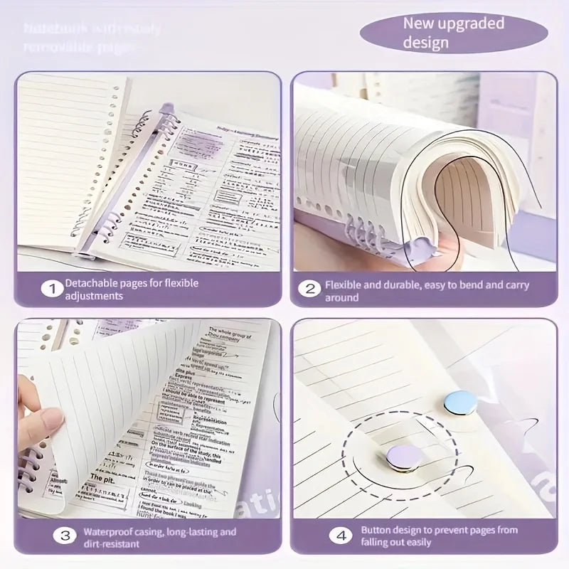 A5 Transparent PVC Binder Notebook
