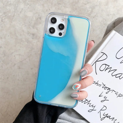 Moving Sand Luminous Phone Case For iPhone