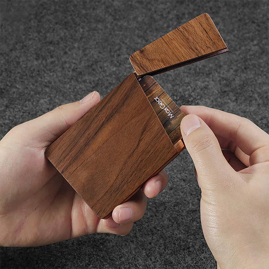 Walnut Wood Business Card Holder