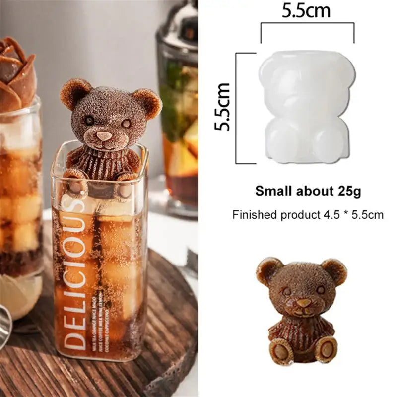 3D Teddy Bear Silicone Ice & Chocolate Mould