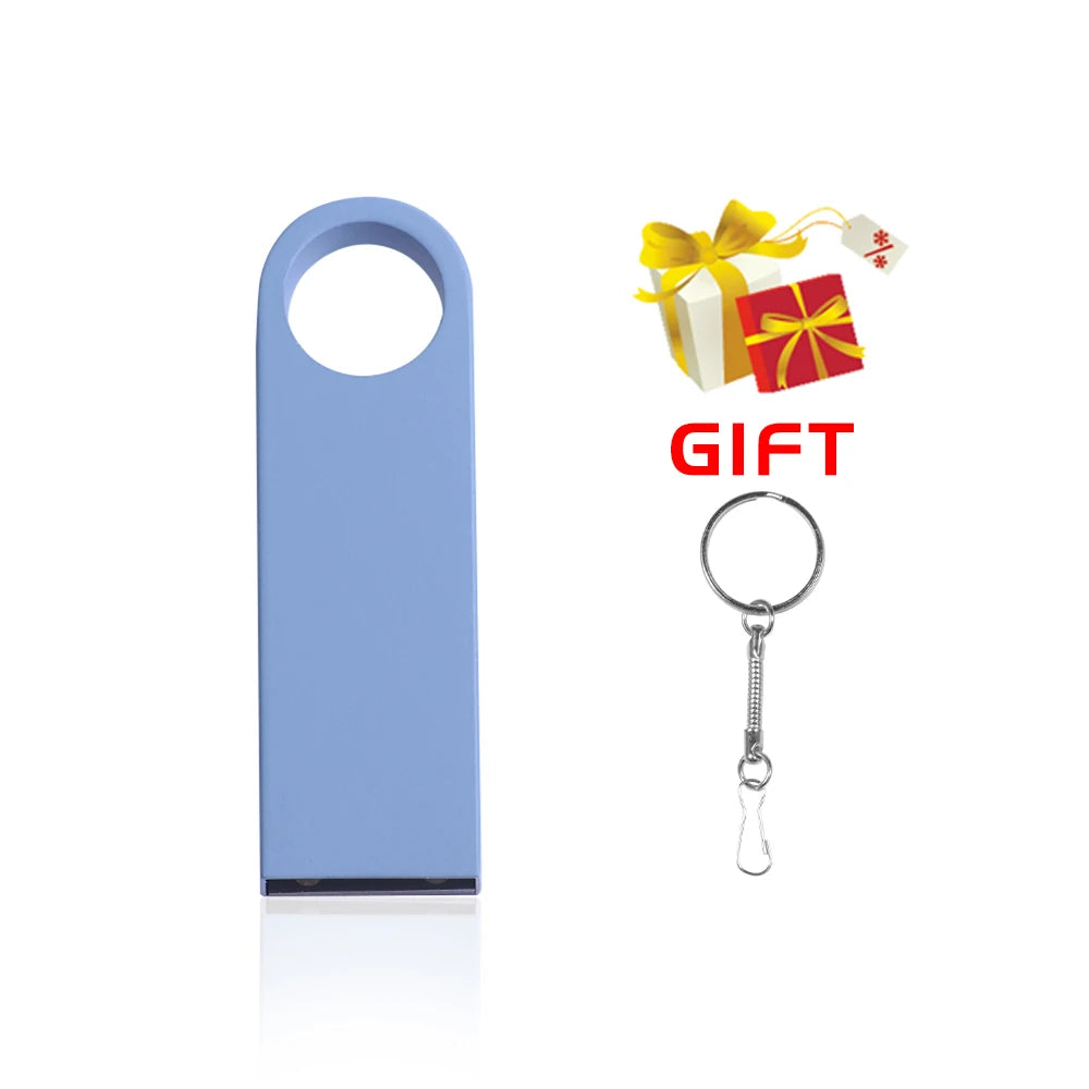 Waterproof Metal USB 2.0 Flash Drive with Keychain
