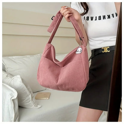 Corduroy Half Moon Shoulder Bag