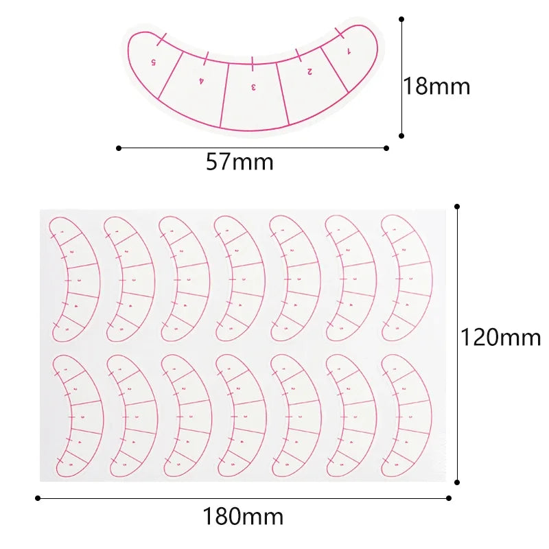 Eyelash Mapping Stickers