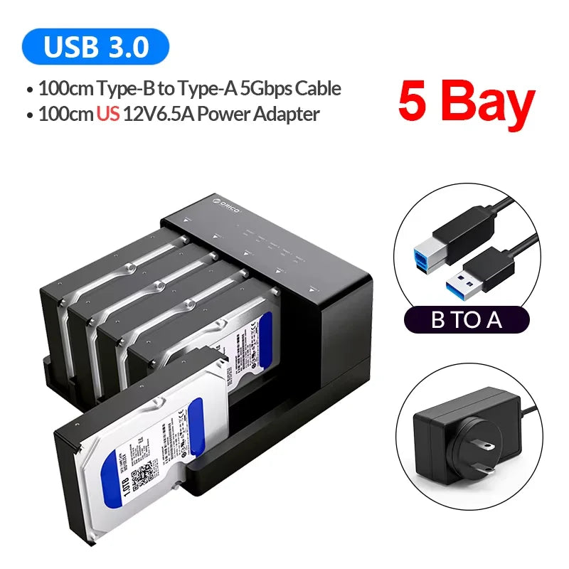 ORICO 5-Bay USB 3.0 HDD & SSD Docking Station