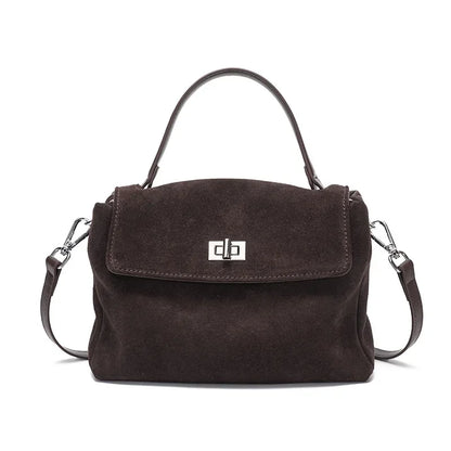 Women’s Suede Leather Flap Shoulder & Crossbody Bag