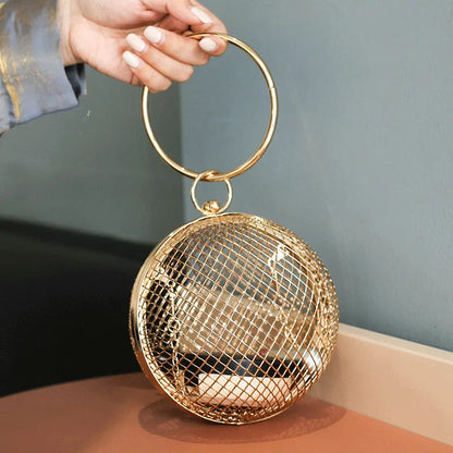 Gold Metal Clutch Bag