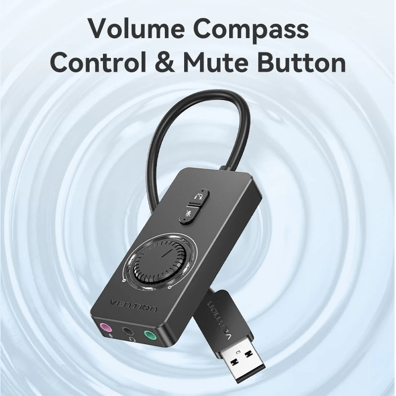 Vention USB External Sound Card USB to 3.5mm