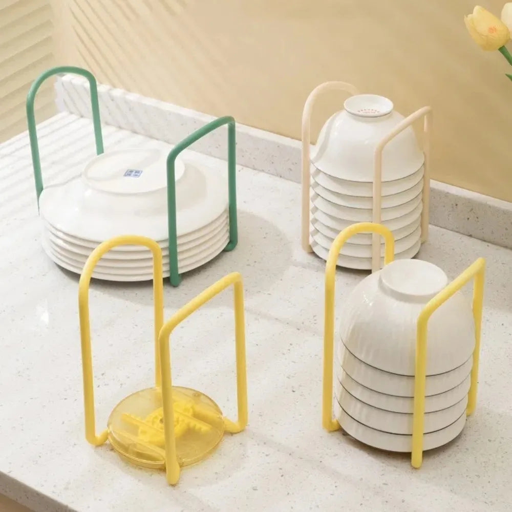 Adjustable Desktop Bowl & Plate Storage Rack