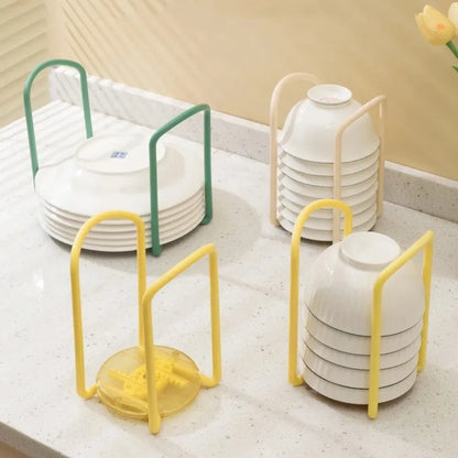 Adjustable Desktop Bowl & Plate Storage Rack