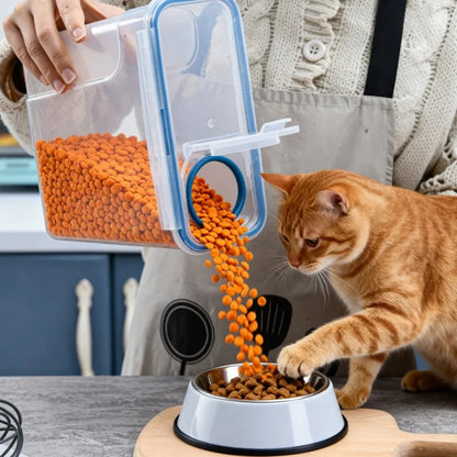 Premium Airtight Pet Food Storage Container with Measuring Cup