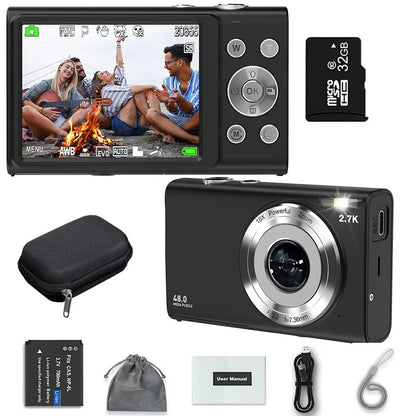 4K Autofocus Digital Camera with 48MP Photos & 2.8” IPS Screen