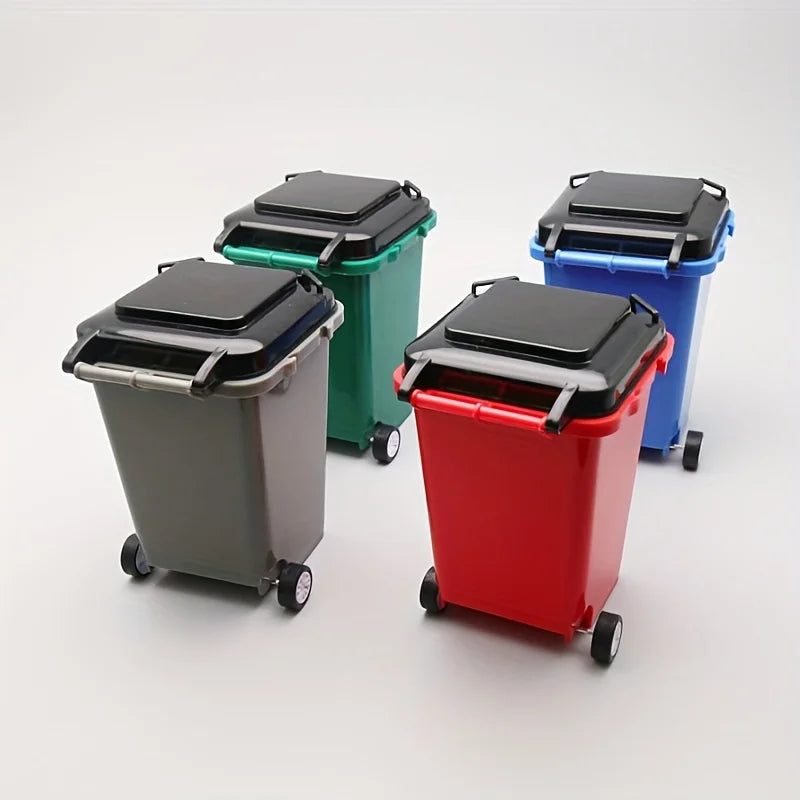 Mini Desktop Trash Bin Pen Holder