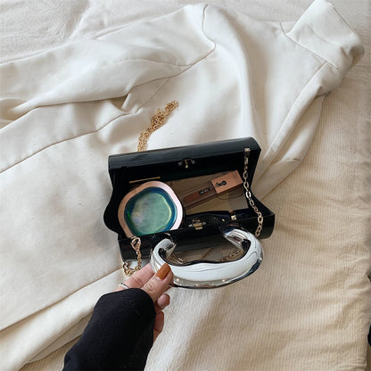 Golden Cylinder Evening Clutch