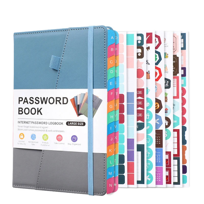 A5 Password Book with Alphabet Tabs