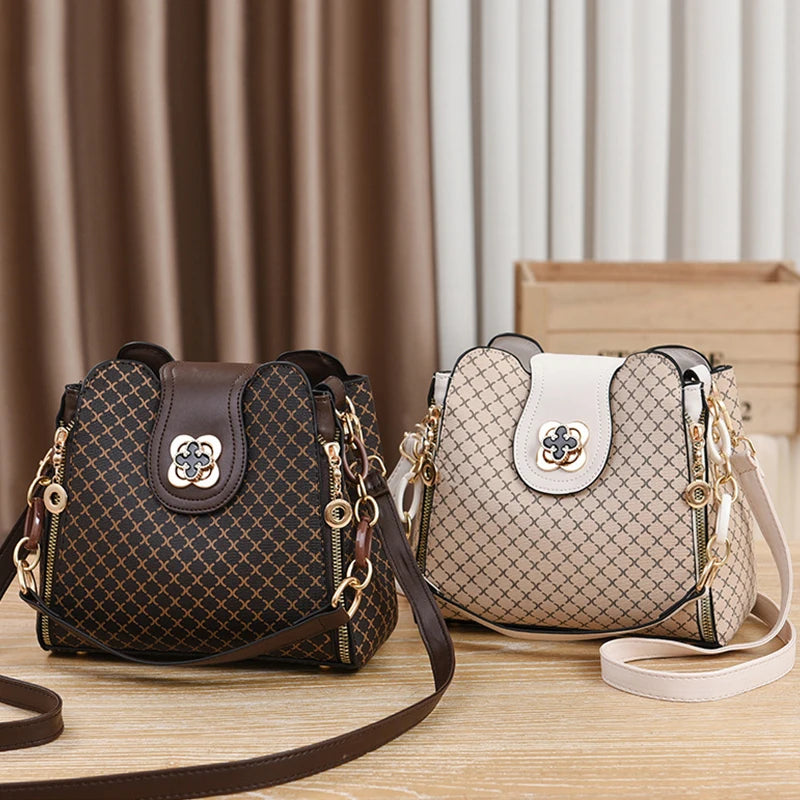 Geometric Bucket Crossbody Bag