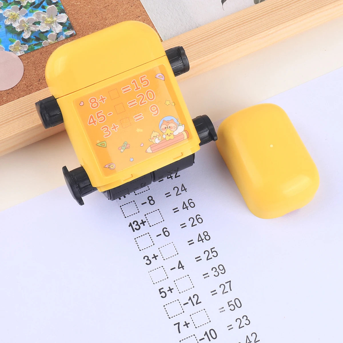 Double Roller Multiplication Practice Stamp