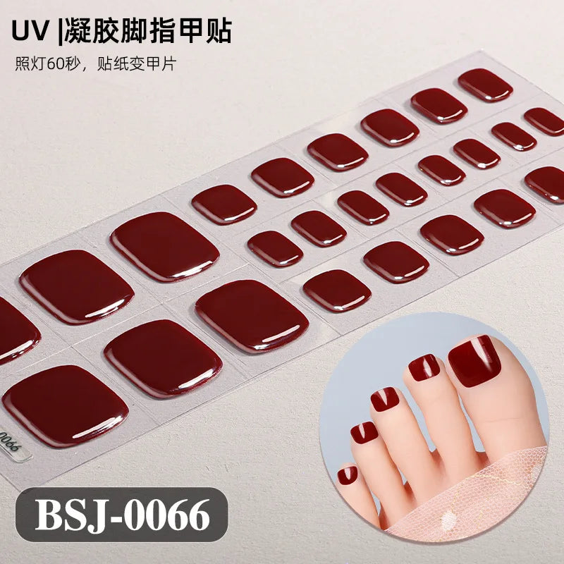 Semi-Cured Snowflake Gel Nail Stickers