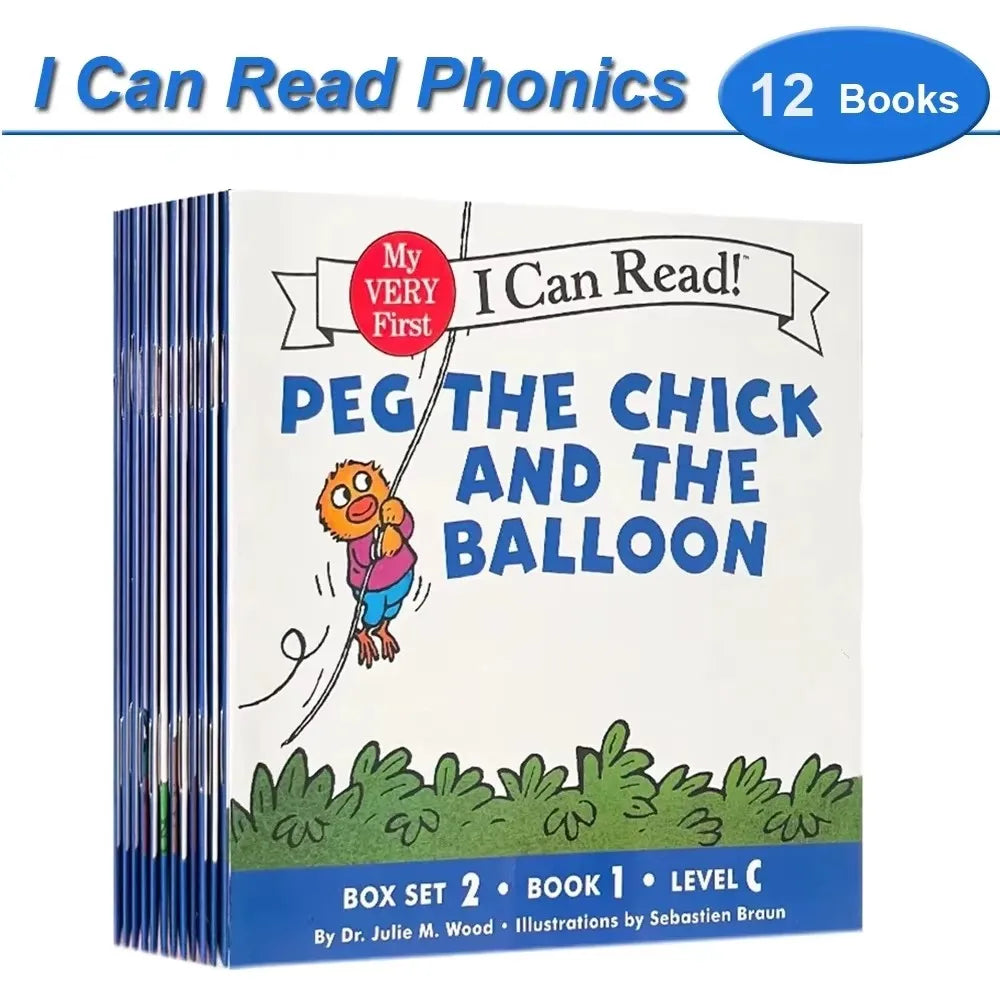 12 Books Set I Can Read Phonics English Picture Books