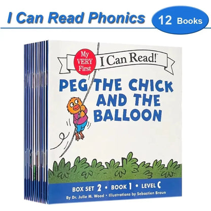 12 Books Set I Can Read Phonics English Picture Books